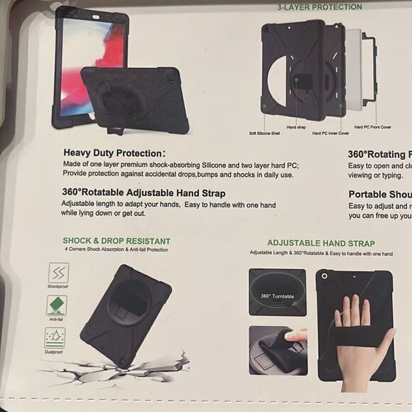 New in packaging 3 layer protection adjustable tablet strap case - Picture 5 of 6